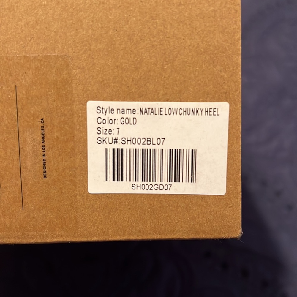 Birdy Gray- Heel Chunky Heel - gold 3.5 inches in height unopened box!! - Picture 6 of 8